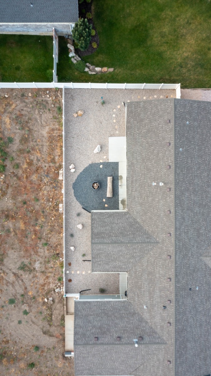 Fire pit and gravel sitting area